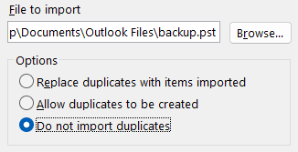 Import duplicates