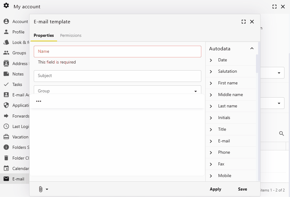 Create email signature template