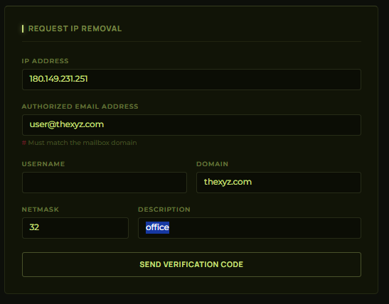 Complete removal request