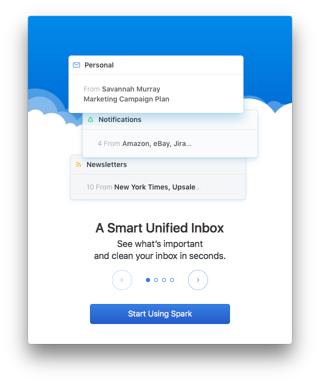 Spark email app setup