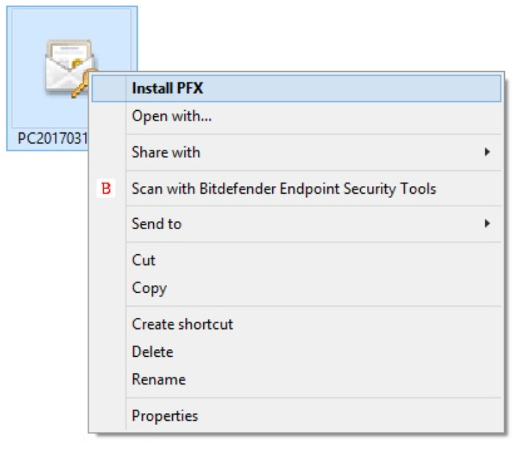 Install PFX