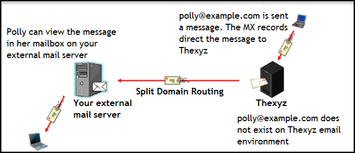 Split domain routing