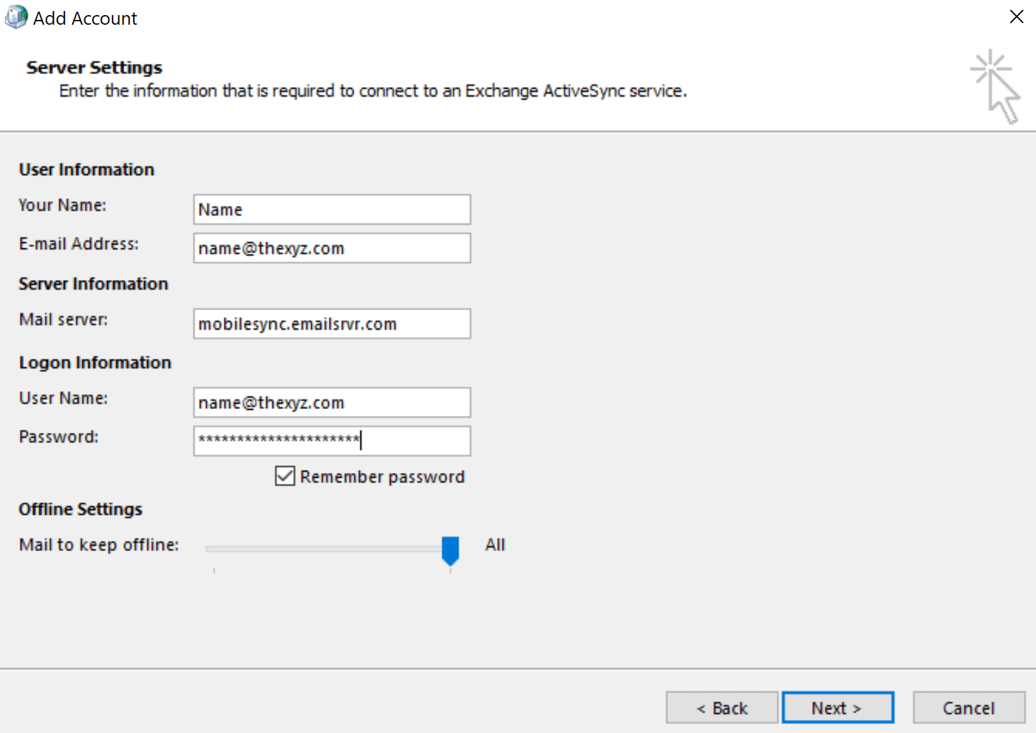 Exchange ActiveSync with Thexyz