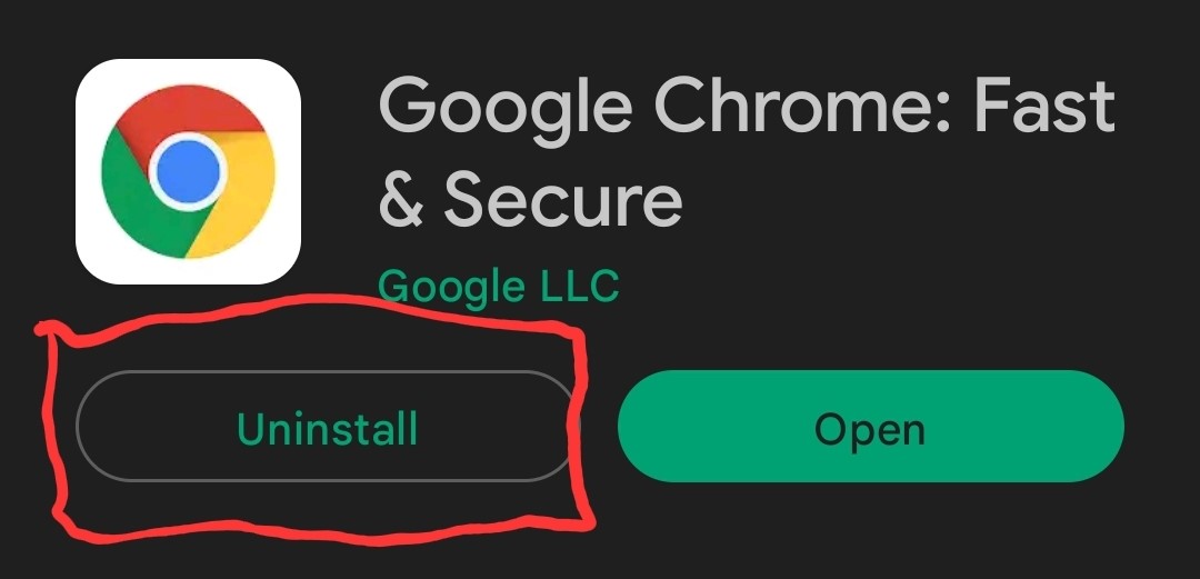 Uninstall Google Chrome