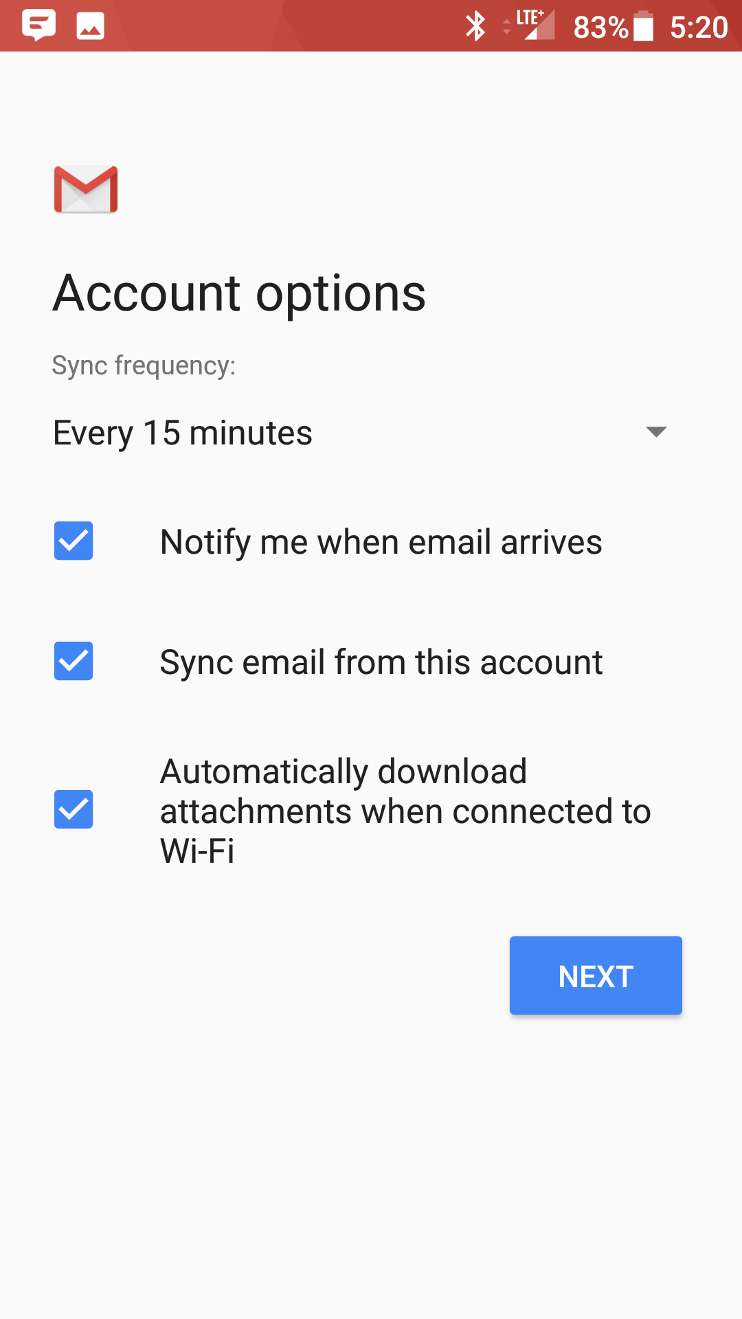 OnePlus email setup