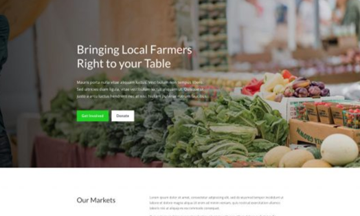 Farmers Market Landing Page
