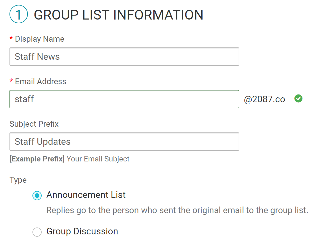 Group Email Lists