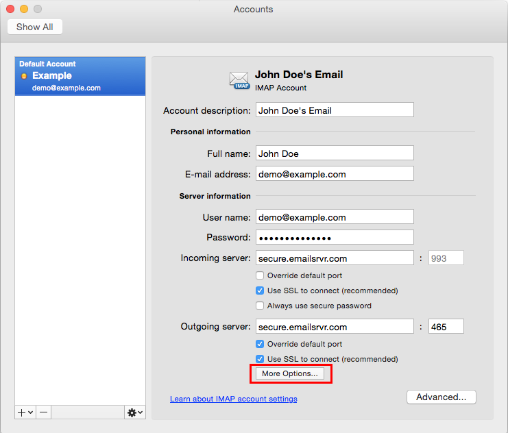 Thexyz Outlook settings