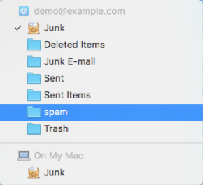 Spam folder on Mac Mail