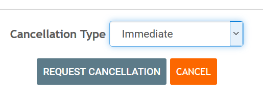 Choose to cancel right away or at end of billing period