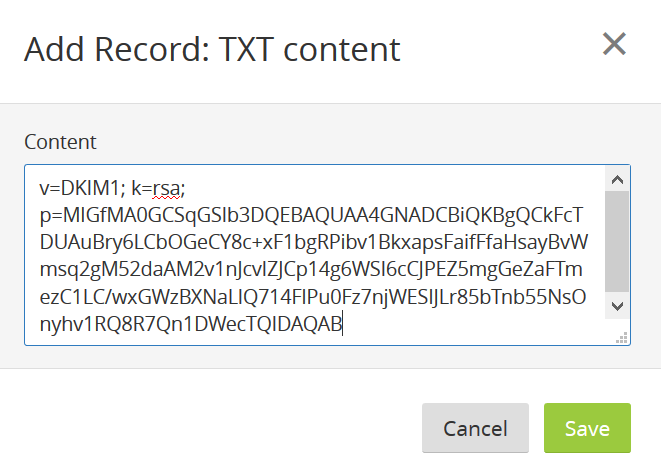 DKIM Cloudflare DNS