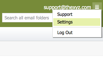 Webmail settings