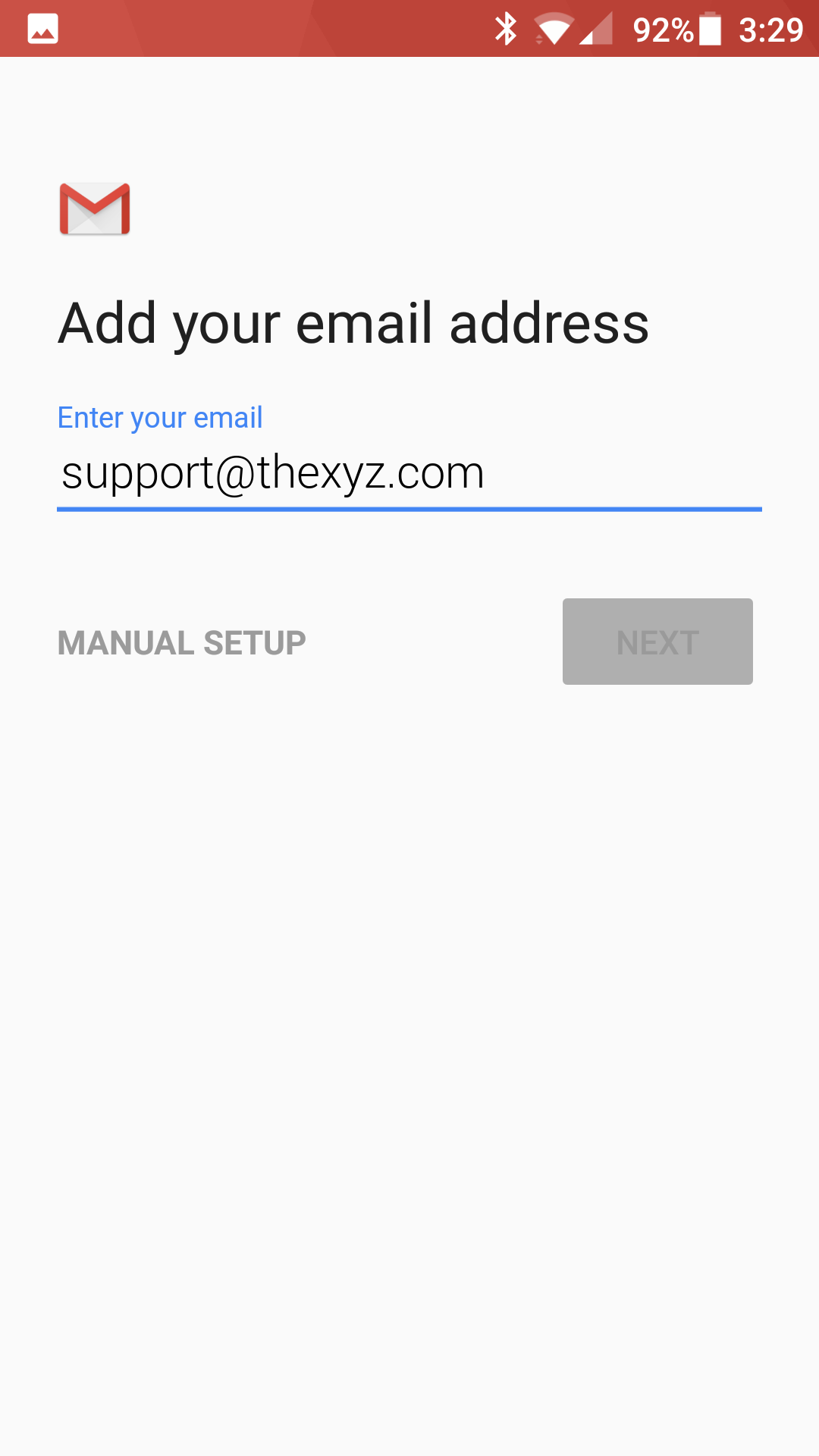 OnePlus email setup