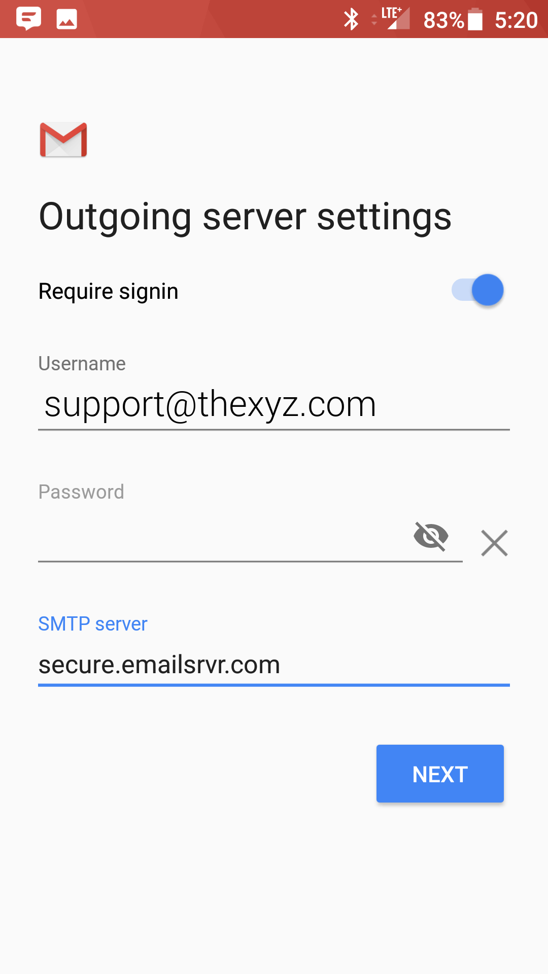 OnePlus email setup