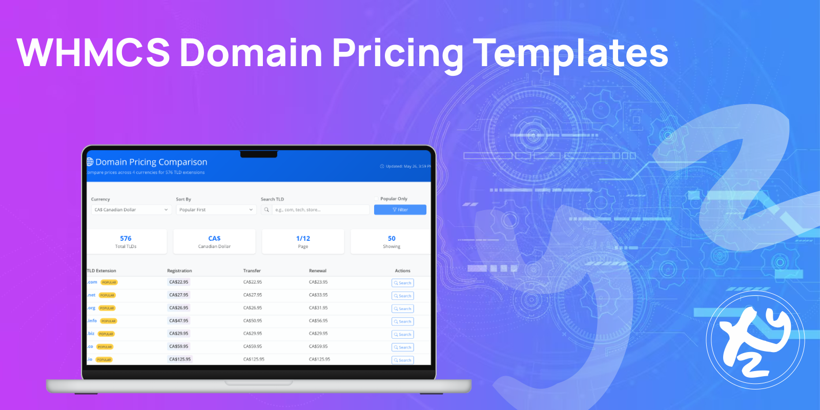 WHMCS TLD Pricing Templates
